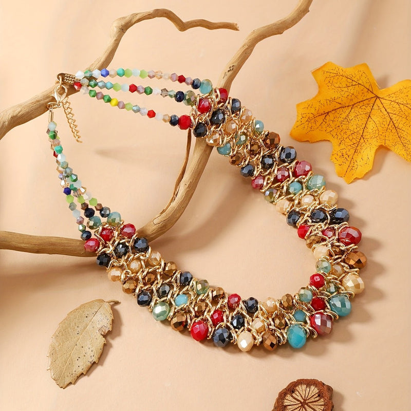 Oriana Tri Layer Statement Bib Halskette