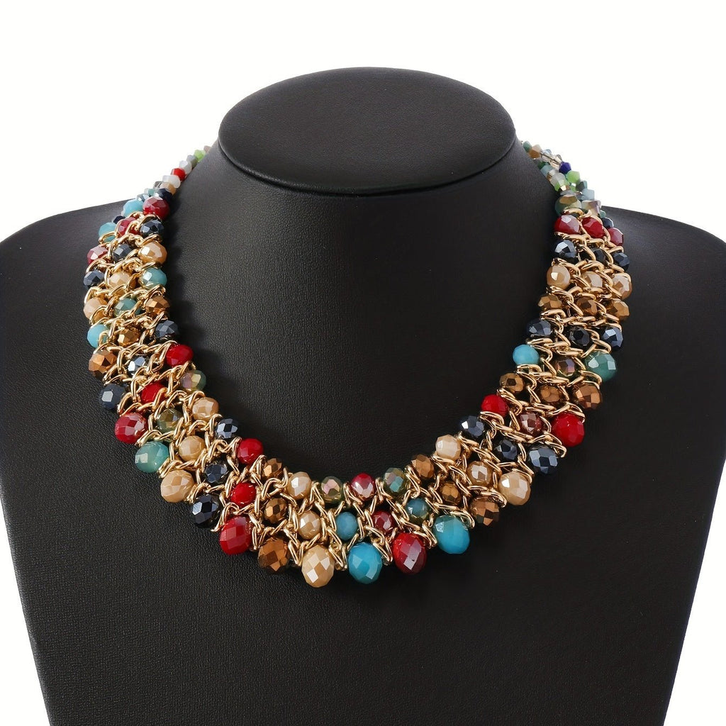 Oriana Tri Layer Statement Bib Halskette