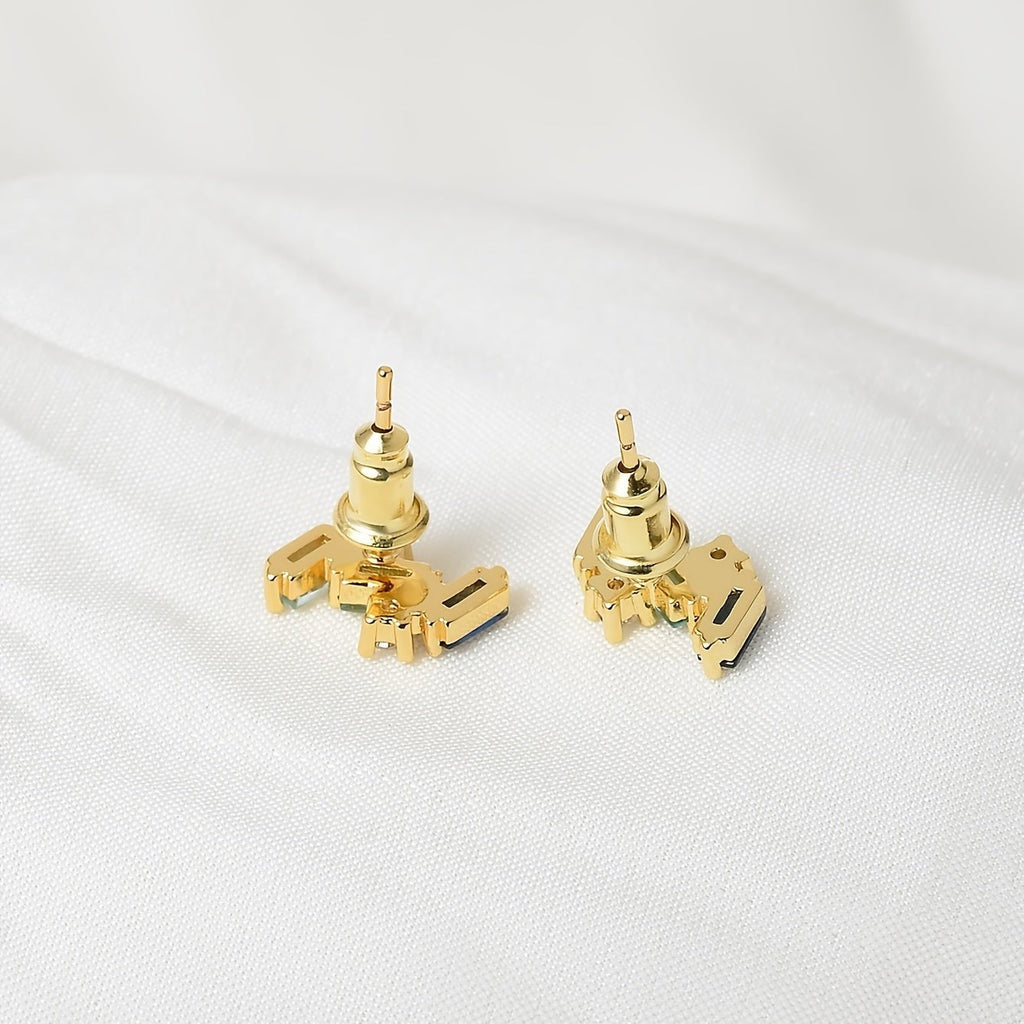 Orlova Blue Zircon Stud Ohrringe