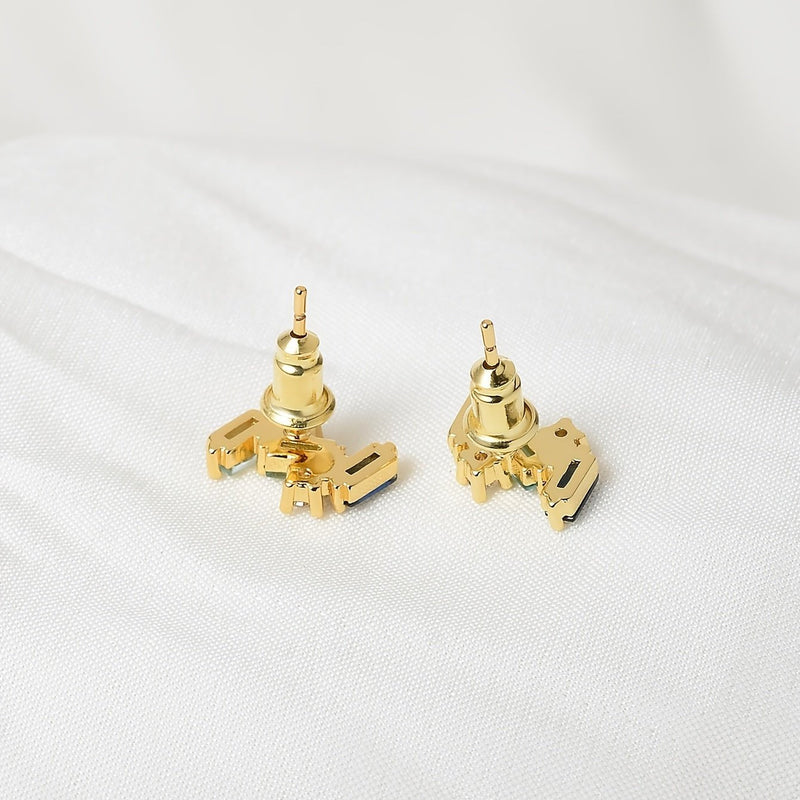 Orlova Blue Zircon Stud Ohrringe