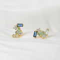 Orlova Blue Zircon Stud Ohrringe