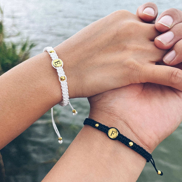 Partnerarmband mit personalisierten Buchstaben I 2er Set