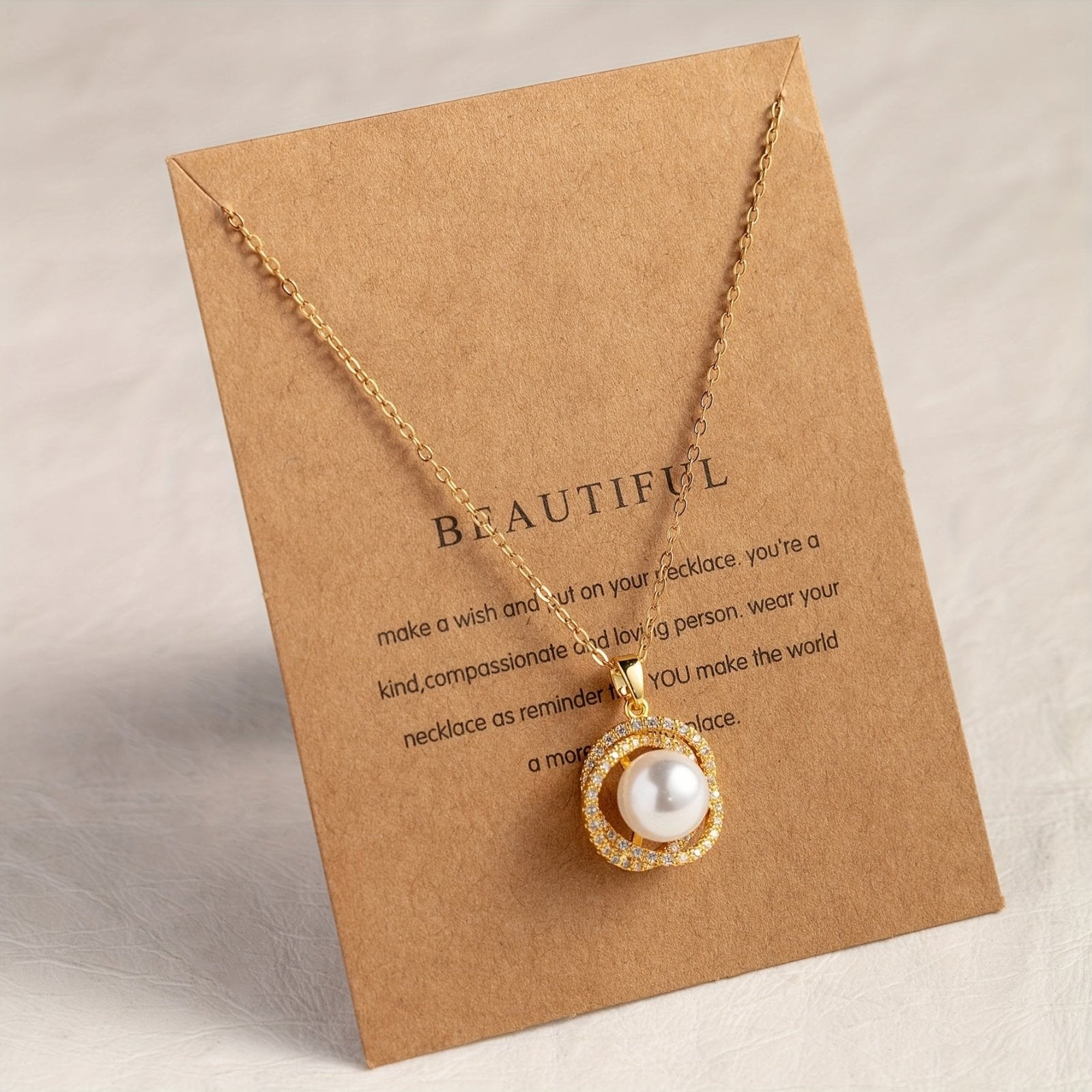 Perlenessenz 18K Gold Plated Halskette