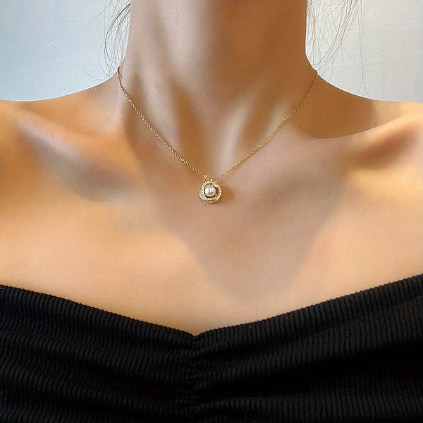 Perlenessenz 18K Gold Plated Halskette