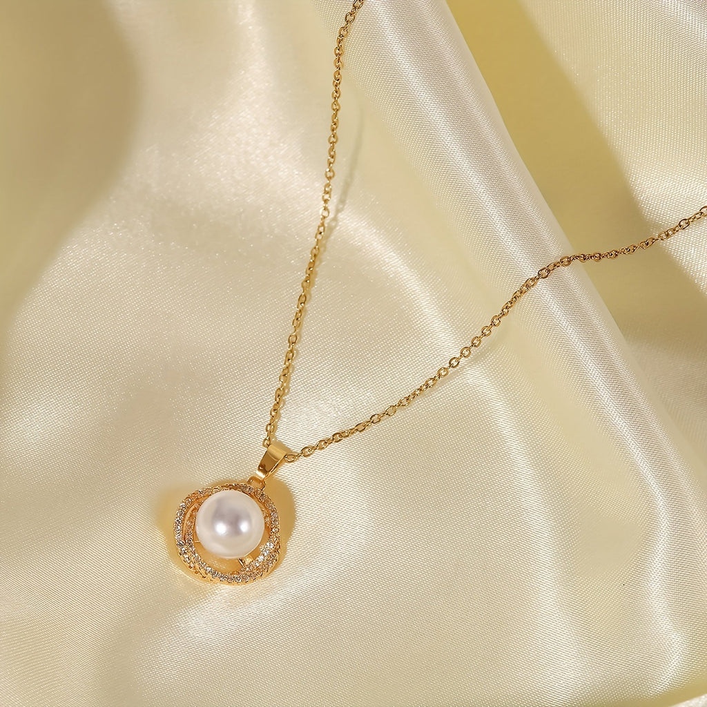 Perlenessenz 18K Gold Plated Halskette