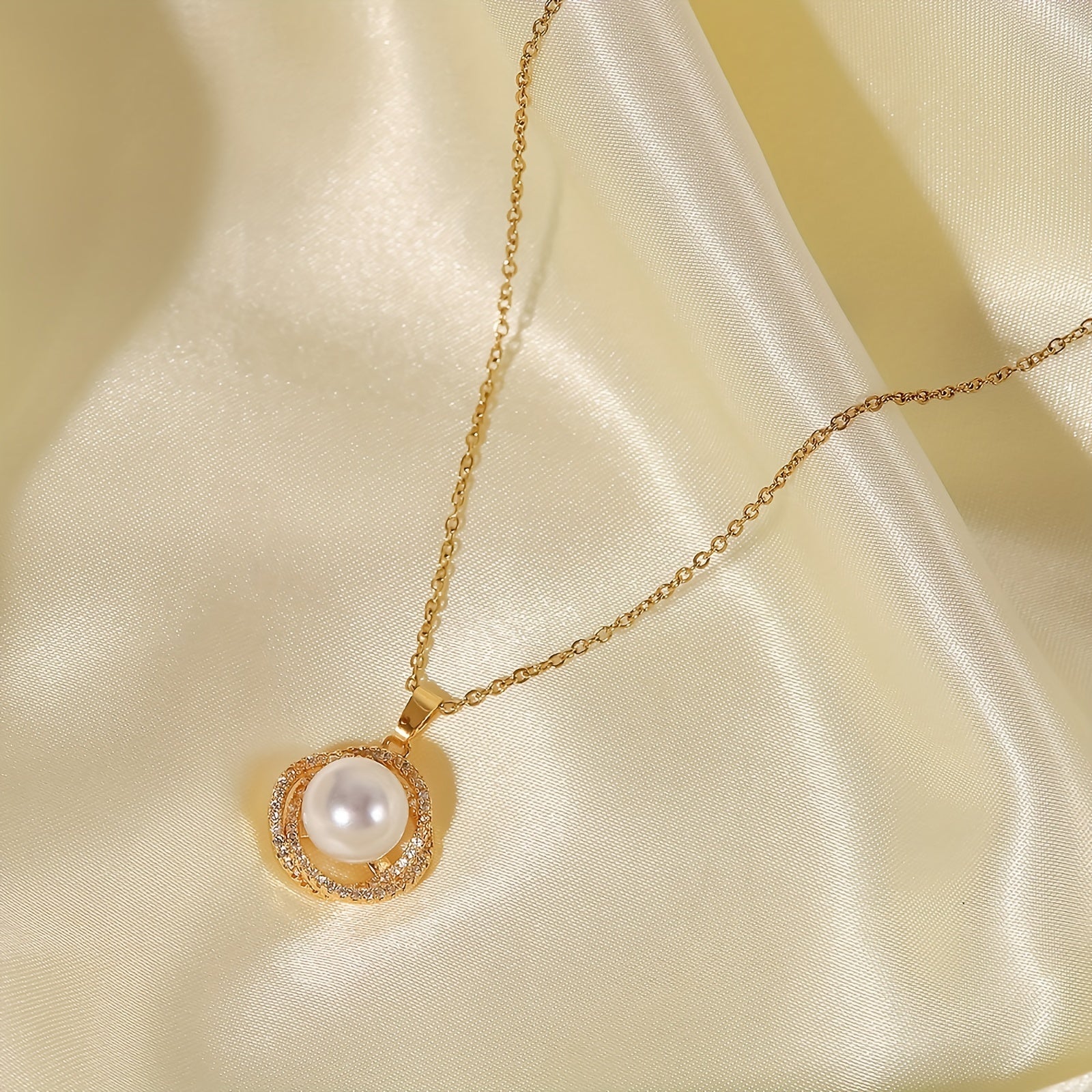 Perlenessenz 18K Gold Plated Halskette