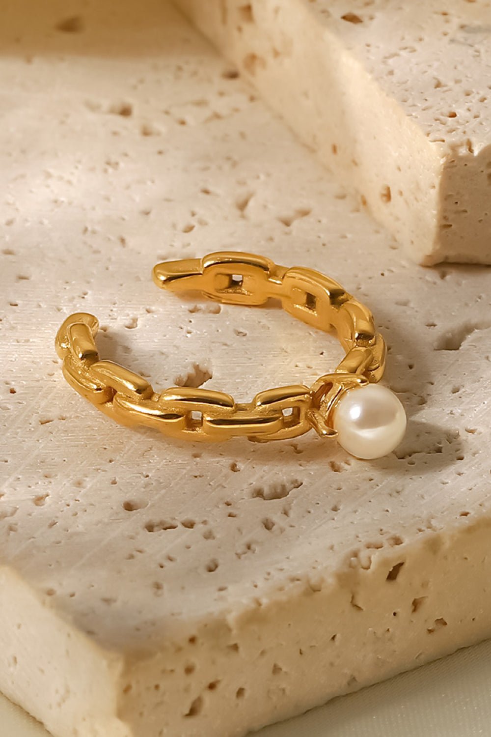 Pearl Edelstahl Offener Ring