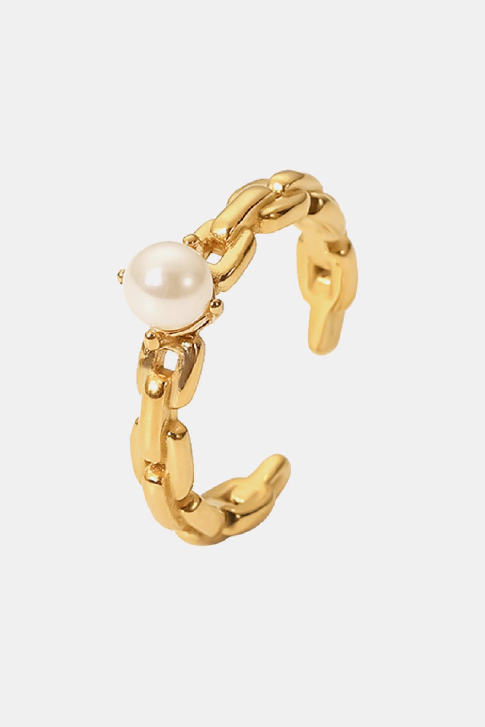 Pearl Edelstahl Offener Ring