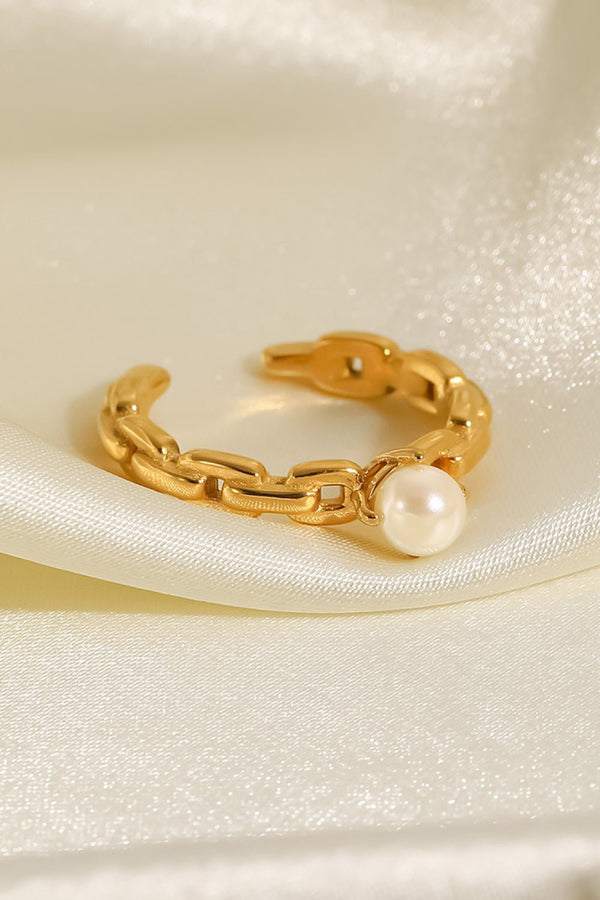 Pearl Edelstahl Offener Ring