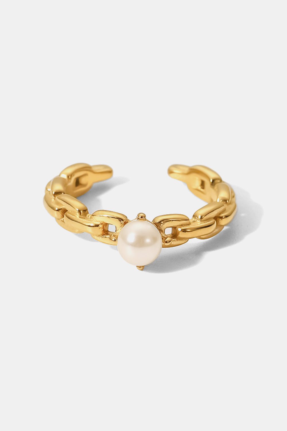 Pearl Edelstahl Offener Ring