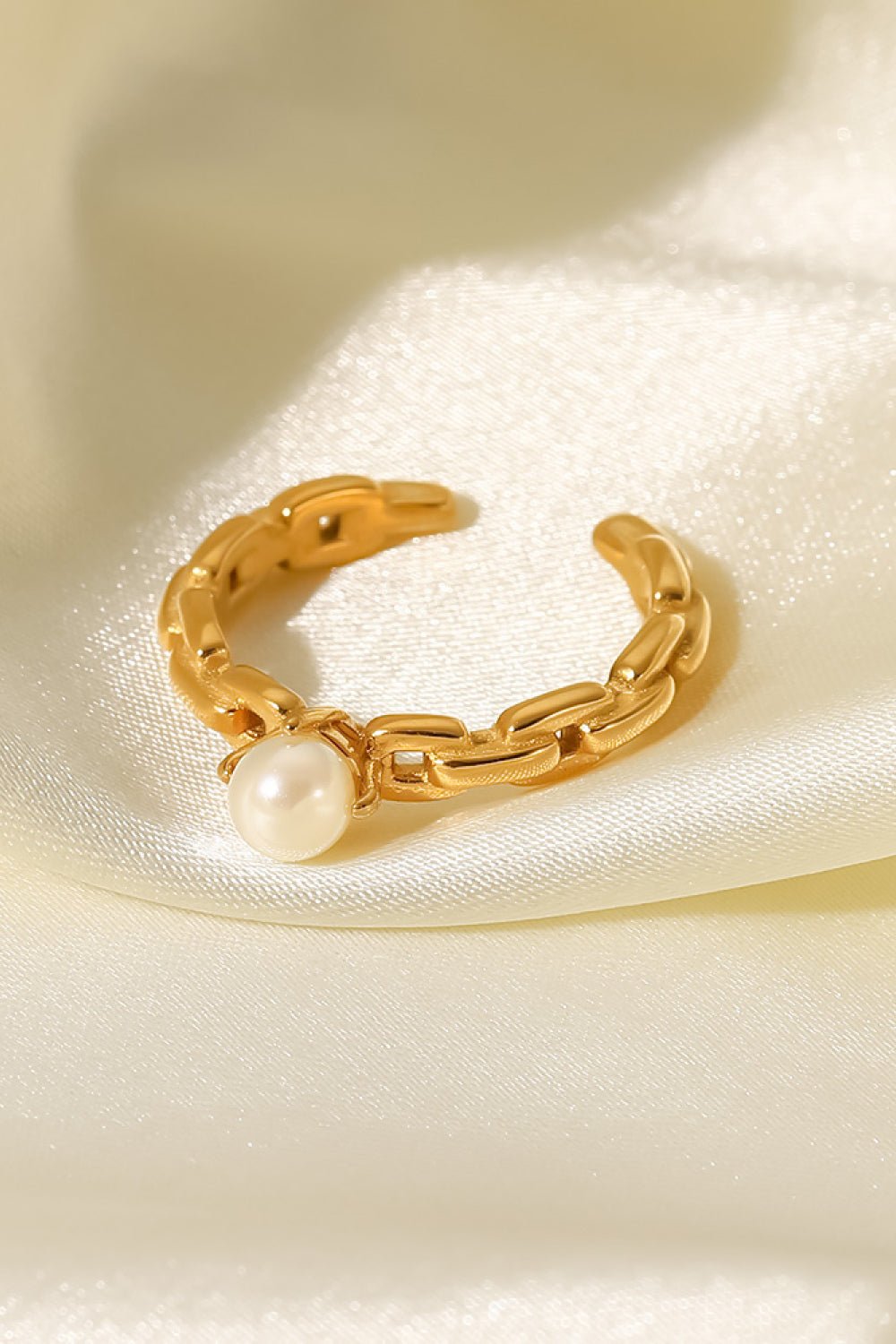 Pearl Edelstahl Offener Ring