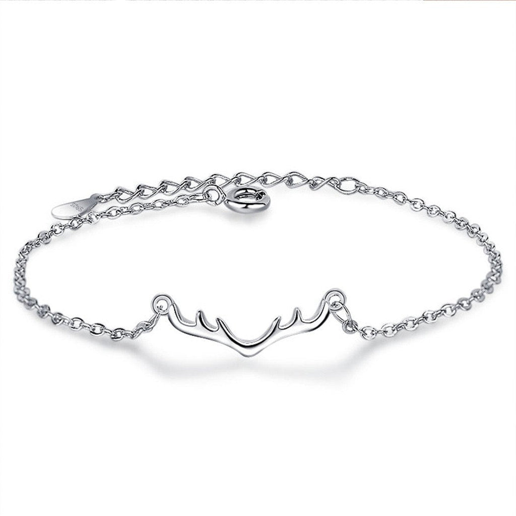 925 Sterling Silber Rentier Antler  Charm  Armband Für Frauen