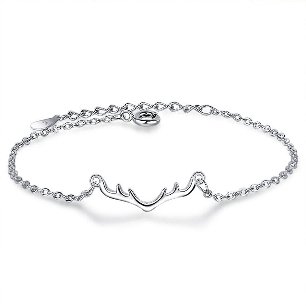 925 Sterling Silber Rentier Antler  Charm  Armband Für Frauen