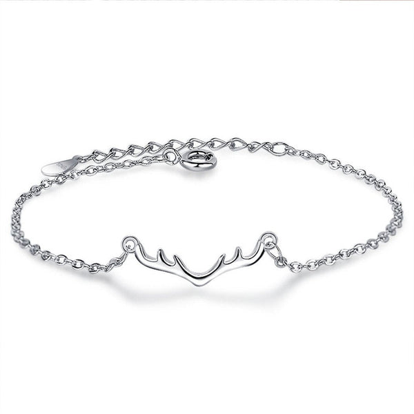 925 Sterling Silber Rentier Antler  Charm  Armband Für Frauen