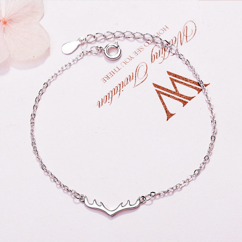 925 Sterling Silber Rentier Antler  Charm  Armband Für Frauen