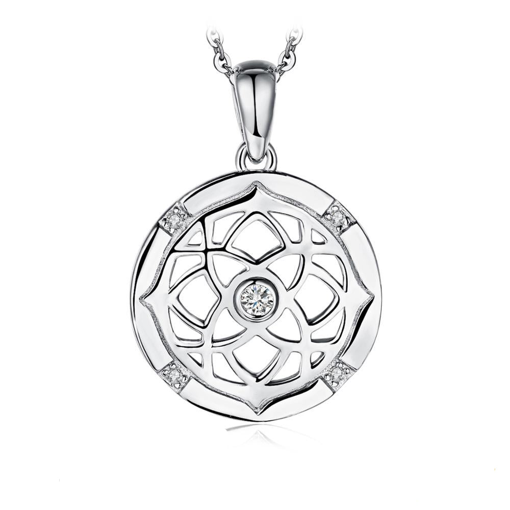 925 Sterling Silber Celtics Knoten Mit Kubischer Zirkonia  Anhänger Halskette