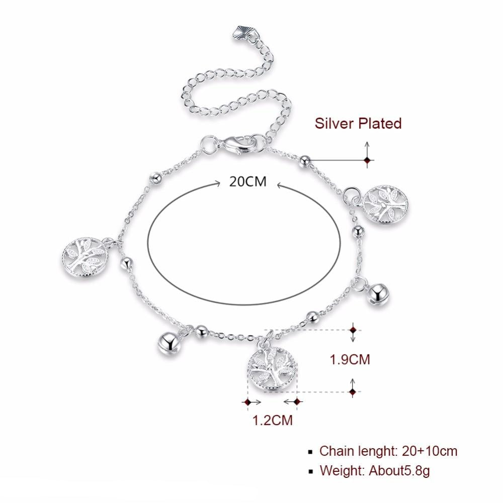 925 Sterling Silber Tree Of Life Kochlettarmband