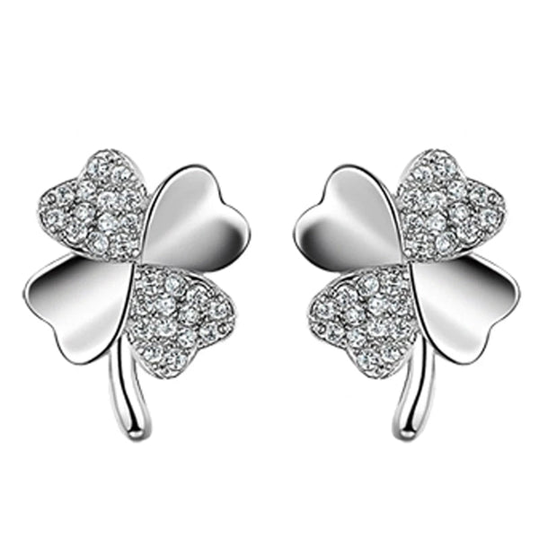 Lucky Clover Österreichische Kristallohrohrringe Frauen S Schmuck