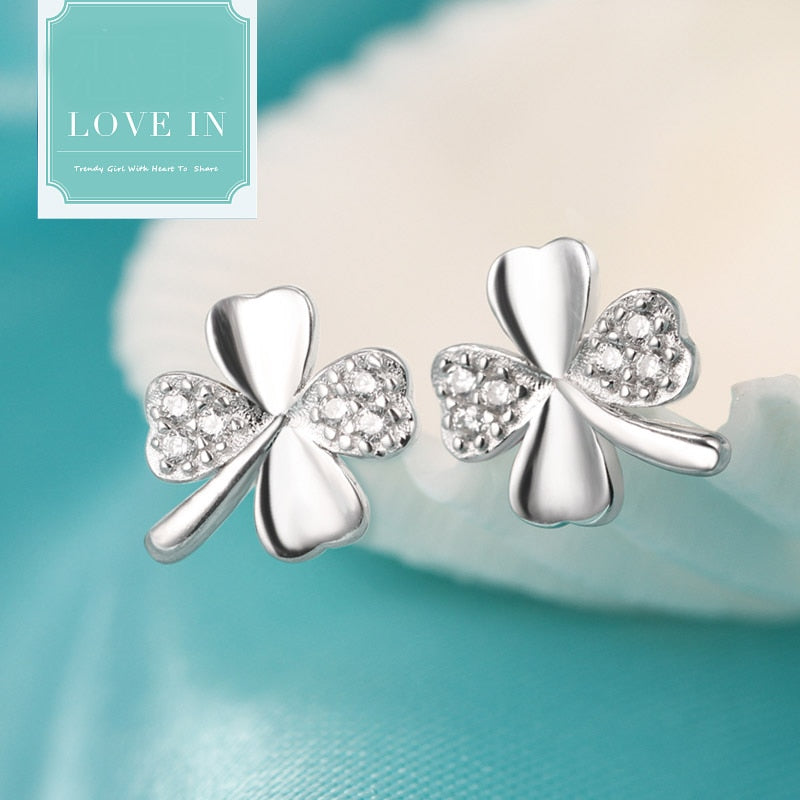 Lucky Clover Österreichische Kristallohrohrringe Frauen S Schmuck