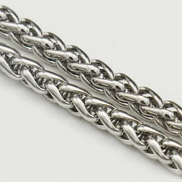 8/5mm Geflochtenes Versilbertes Edelstahlkettenkettenglied