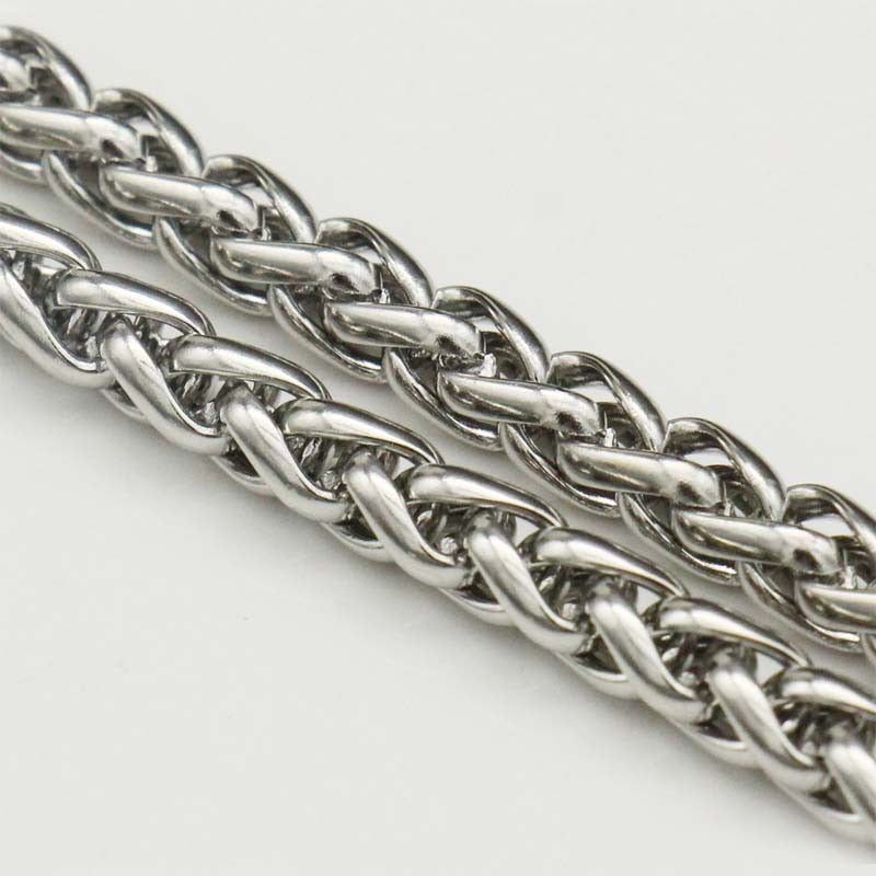 8/5mm Geflochtenes Versilbertes Edelstahlkettenkettenglied