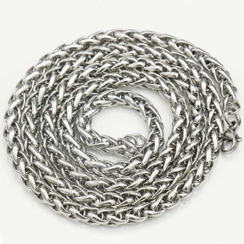 8/5mm Geflochtenes Versilbertes Edelstahlkettenkettenglied