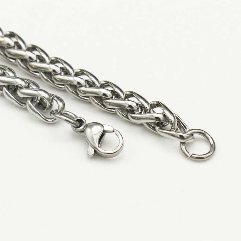 8/5mm Geflochtenes Versilbertes Edelstahlkettenkettenglied