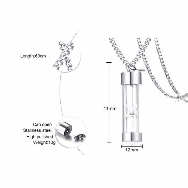 Sandglas Sands Of Time Cremation Pendant Memorial Halskette