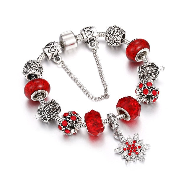 Silber Bohemian Perlen Charme Libelle Biene Elefantenarmband