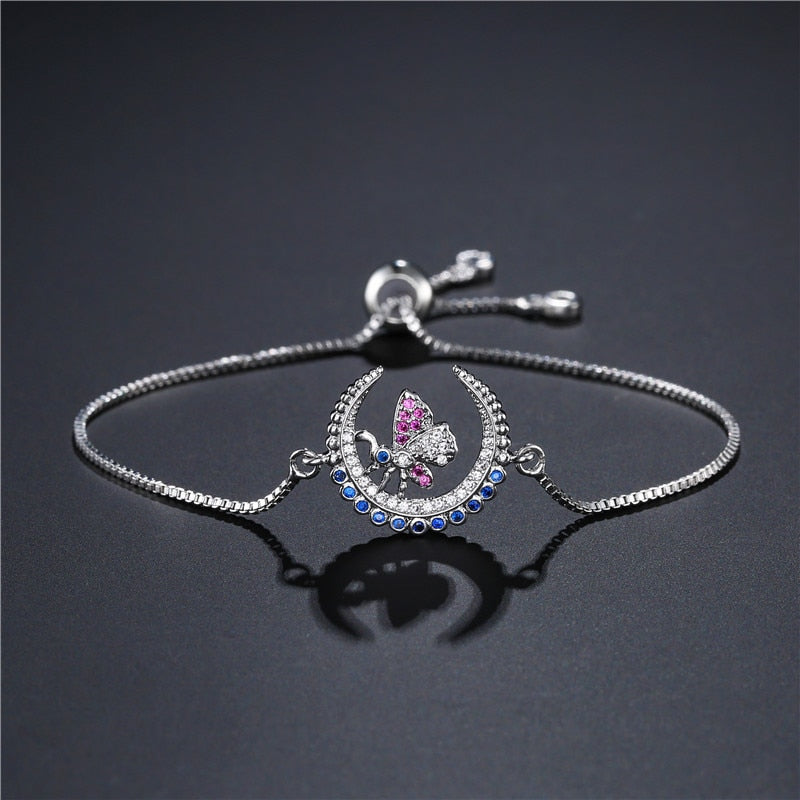 Silberkettenmond Mit Bienenarmband