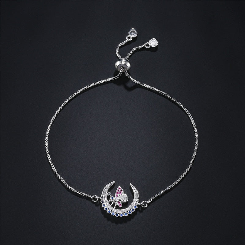 Silberkettenmond Mit Bienenarmband