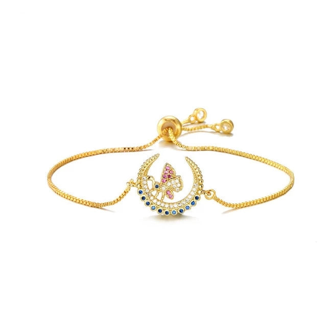 Silberkettenmond Mit Bienenarmband