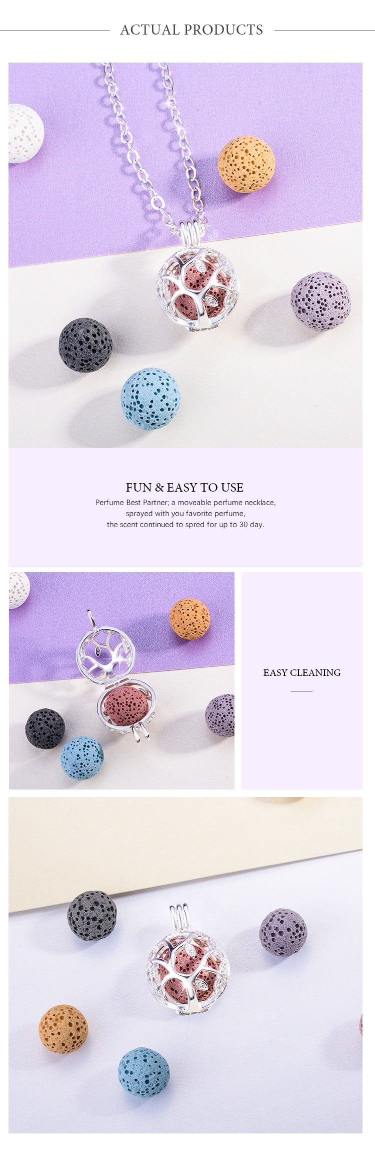 Baum Des Lebens Kubische Zirkonia Aromatherapie Lockpendelleuchte Halskette