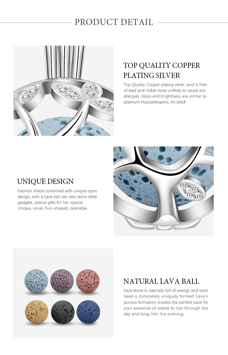 Baum Des Lebens Kubische Zirkonia Aromatherapie Lockpendelleuchte Halskette