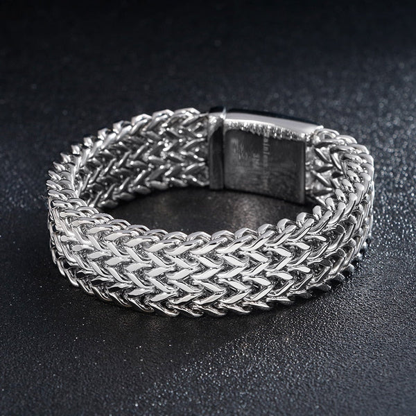 Vintage Edelstahl  Punk  Charmbriefarmband