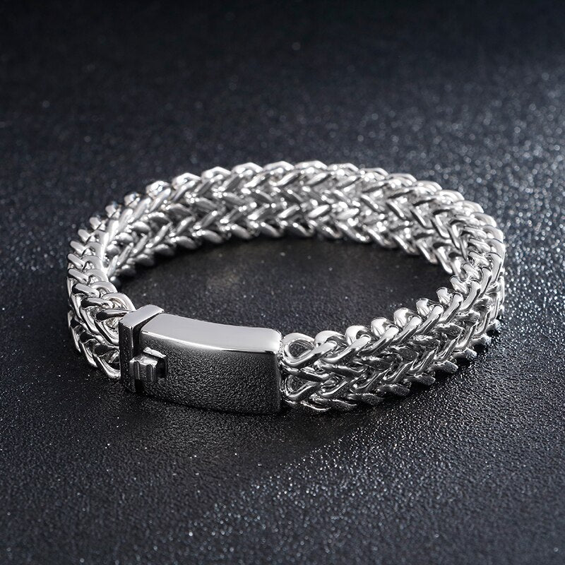 Vintage Edelstahl  Punk  Charmbriefarmband