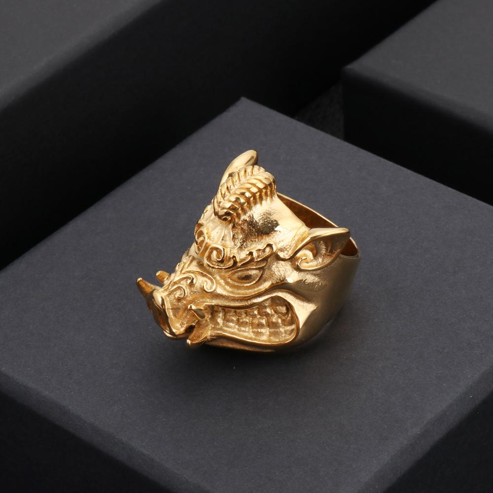 Edelstahl 3D  Schweinring Für Männer