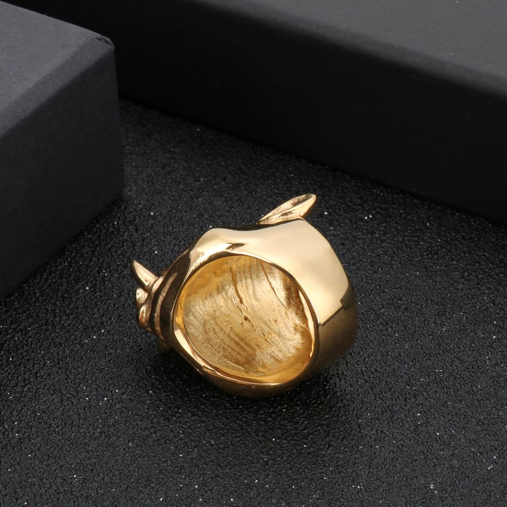 Edelstahl 3D  Schweinring Für Männer