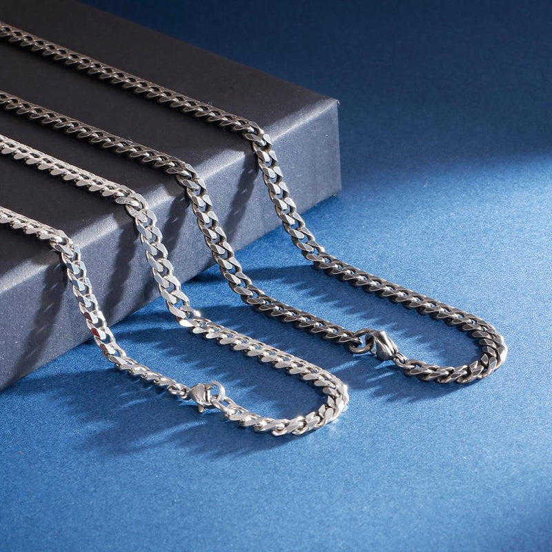 Edelstahl Punk Langkettige Halskette Für Männer