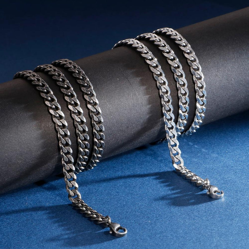 Edelstahl Punk Langkettige Halskette Für Männer