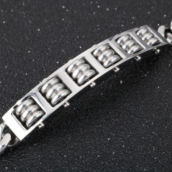 Edelstahl Silber Schlangenverbindungskettenarmband