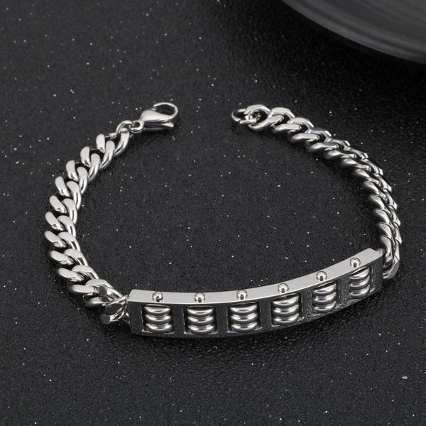 Edelstahl Silber Schlangenverbindungskettenarmband