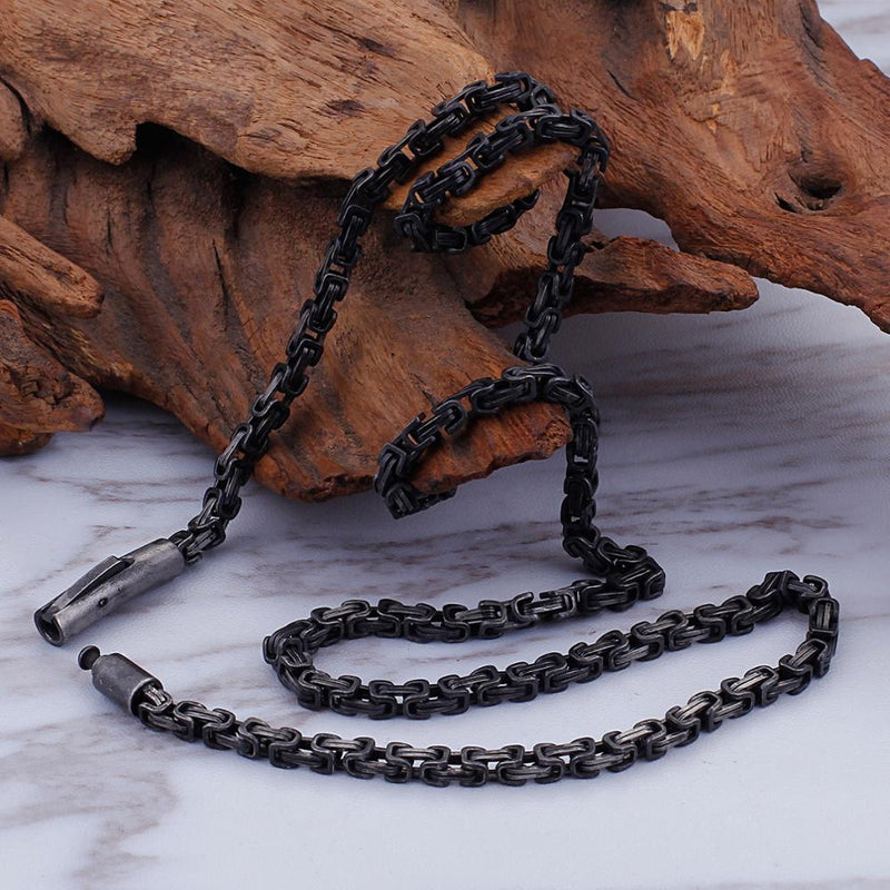 Edelstahl Punk Black Biker  Kettenkette Für Männer
