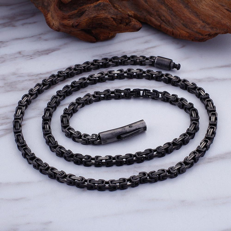 Edelstahl Punk Black Biker  Kettenkette Für Männer