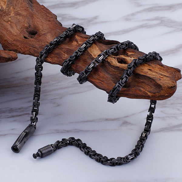 Edelstahl Punk Black Biker  Kettenkette Für Männer