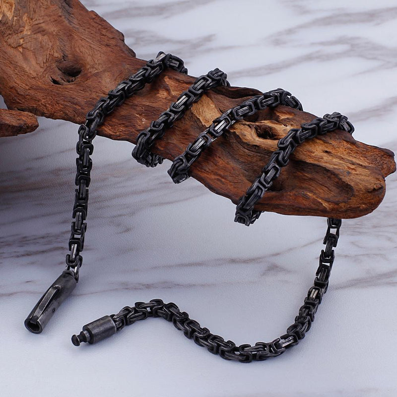 Edelstahl Punk Black Biker  Kettenkette Für Männer