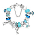 Silberschildkröte Und Delphinblau Und Ankerkristall  Handgefertigtes Handgefertigtes Armband
