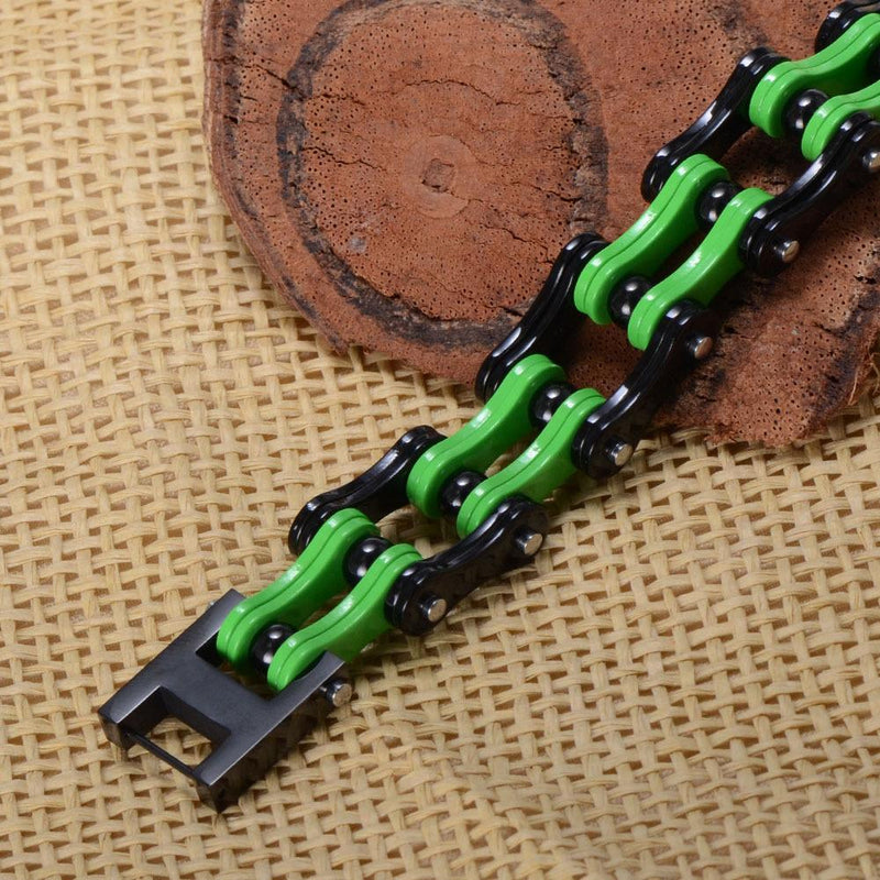 4 Töne Motorradkette Edelstahl Armreif