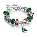 Weihnachtsbaum Santa Claus Snowflake Herzkristall  Charmarmband