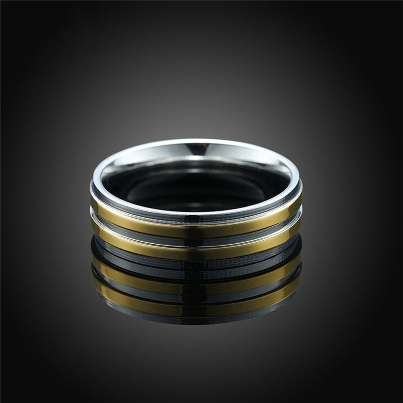 Gold Silbersplatter Ehering Set Mit Kubikzirkonia